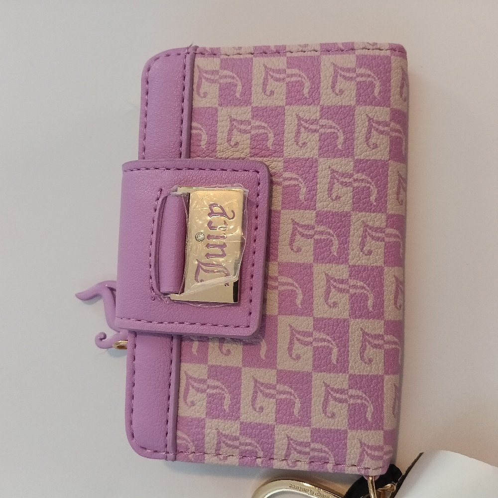 Juicy Couture Pink and Tan Phone Wallet Case